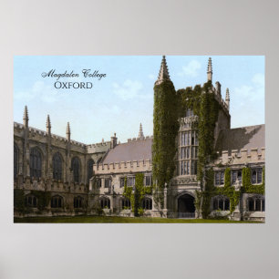 Magdalen Uni, Oxford (1900) Poster