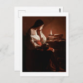 Magdalena mit der Rauchflame, La Tour Postkarte (Vorne/Hinten)