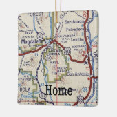 Magdalena New Mexico Vintage Karte Keramikornament (Links)