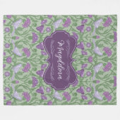 Magdalena Thistle und Birds Art Nouveau Floral Fleecedecke (Vorderseite (Horizontal))