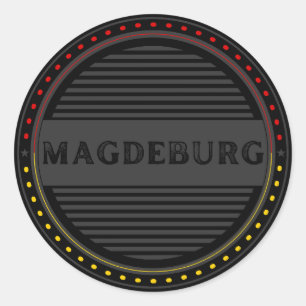 Magdeburg City Pride Emblem – Deutsche Identität Runder Aufkleber