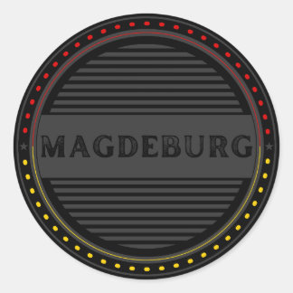 Magdeburg City Pride Emblem – Deutsche Identität Runder Aufkleber