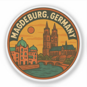 Magdeburg Deutschland Kathedrale Kunst Aufkleber
