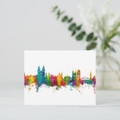 Magdeburg Deutschland Skyline Postkarte (Stehend Vorderseite)