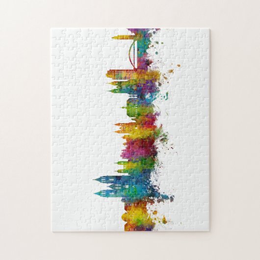 Magdeburg Deutschland Skyline Puzzle (Vertikal)