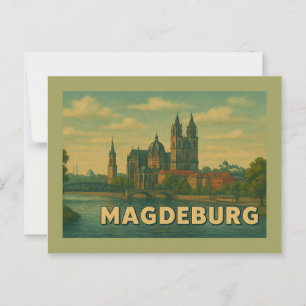 Magdeburg Deutschland Städtische Kunst Postkarte