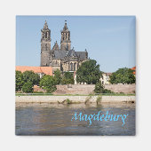 Magdeburg Elbe view Foto Magnet (Vorne)