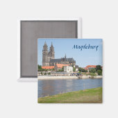 Magdeburg View Foto Magnet (Vorderseite/Rückseite)