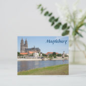 Magdeburg View Foto Postkarte (Stehend Vorderseite)