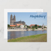 Magdeburg View Foto Postkarte (Vorne/Hinten)