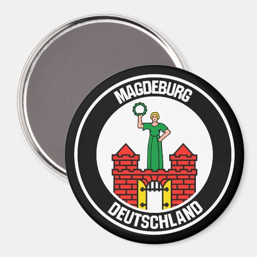 Magdeburger RundEmblem Magnet (Vorderseite/Rückseite)