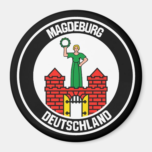 Magdeburger RundEmblem Magnet (Vorne)