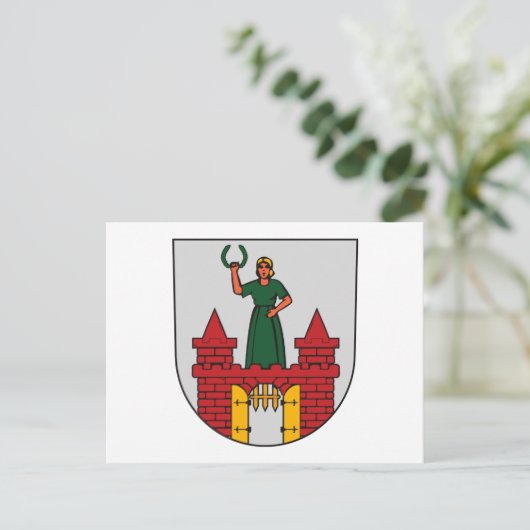 Magdeburger Wappen Postkarte (Stehend Vorderseite)