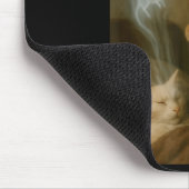 Mage Cat Meme Cat Exorcism Mouse Funny Fantasy Hum Mousepad (Ecke)