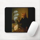 Mage Cat Meme Cat Exorcism Mouse Funny Fantasy Hum Mousepad (Mit Mouse)