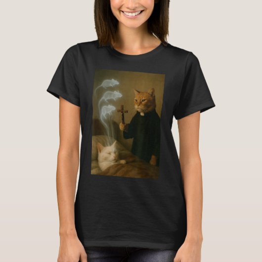 Mage Cat Meme Cat Exorcism Mouse Funny Fantasy Hum T-Shirt (Vorderseite)