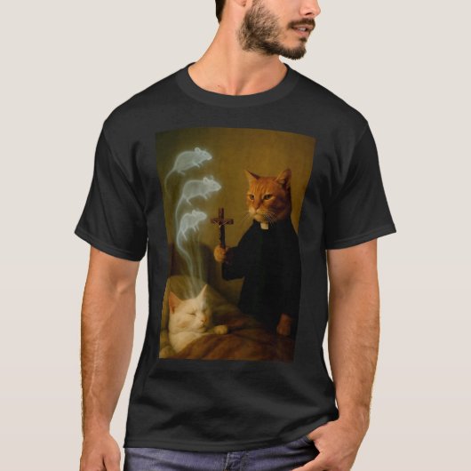 Mage Cat Meme Cat Exorcism Mouse Funny Fantasy Hum T-Shirt (Vorderseite)