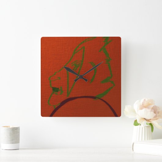 Mage Elder Character Art Quadratische Wanduhr (Zuhause)