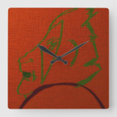 Mage Elder Character Art Quadratische Wanduhr (Vorderseite)