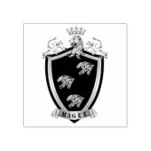 Magee Coat of Arms Wooden Briefmarke Gummistempel (Prägung)