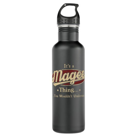 MAGEE Flasche Name Geschenk Edelstahlflasche (Vorderseite)
