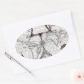 Magellan Map Ovaler Aufkleber (Umschlag)