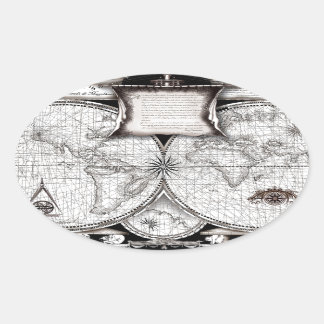 Magellan Map Ovaler Aufkleber