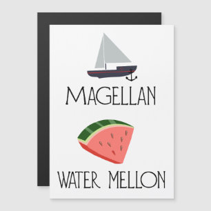 Magellan Wassermelone Magnetkarte