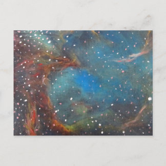 Magellanic Cloud Nebula Space Art Painting Postkarte