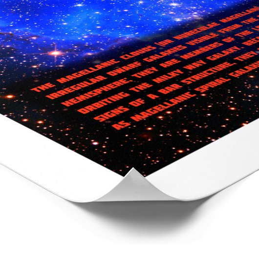 Magellanische Wolken Poster (Ecke)