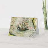 Magellans Schiff Victoria, Antike Karte Pazifische (Vorderseite)