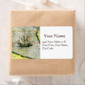 Magellans Schiff Victoria, Antike Karte Pazifische (Insitu)