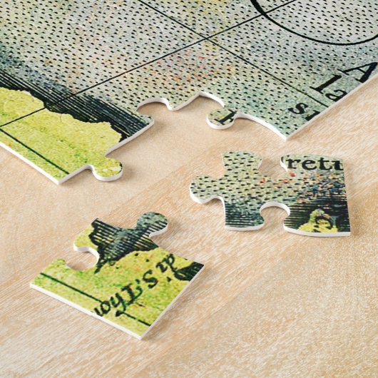 Magellans Schiff Victoria, Antike Karte Pazifische Puzzle (Seite)