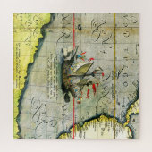 Magellans Schiff Victoria, Antike Karte Pazifische Puzzle (Horizontal)