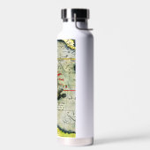 Magellans Schiff Victoria, Antike Karte Pazifische Trinkflasche (Links)