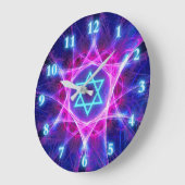 Magen Bet Fractal Große Wanduhr (Winkel)