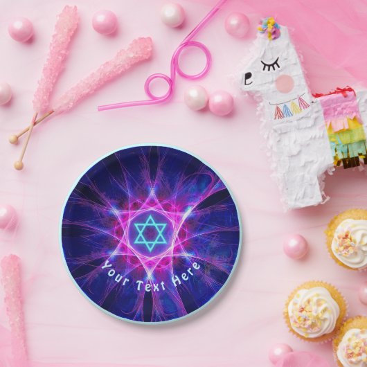 Magen Bet Fractal Pappteller (Party)