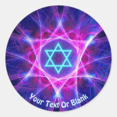 Magen Bet Fractal Runder Aufkleber (Vorderseite)