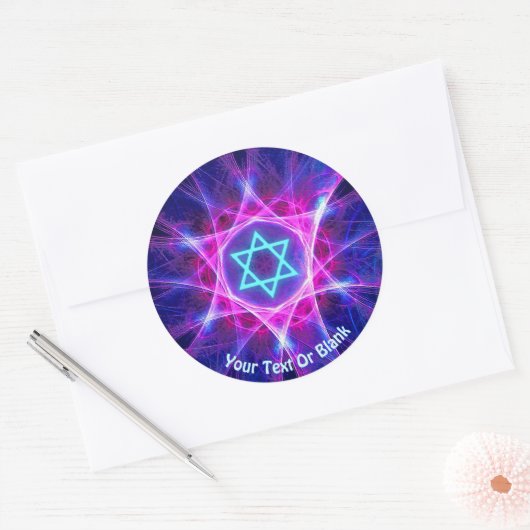 Magen Bet Fractal Runder Aufkleber (Umschlag)