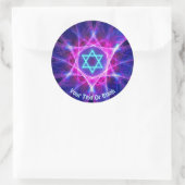 Magen Bet Fractal Runder Aufkleber (Tasche)