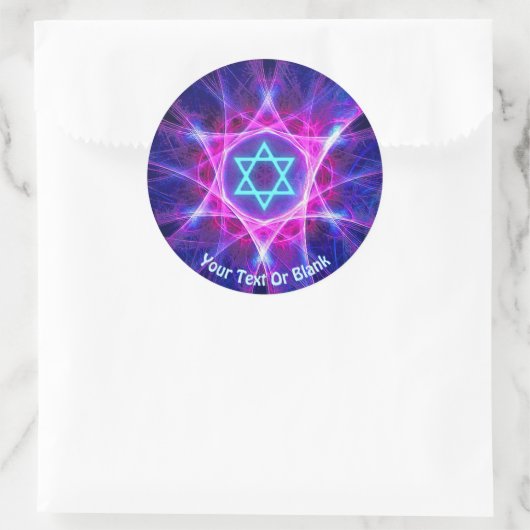 Magen Bet Fractal Runder Aufkleber (Tasche)