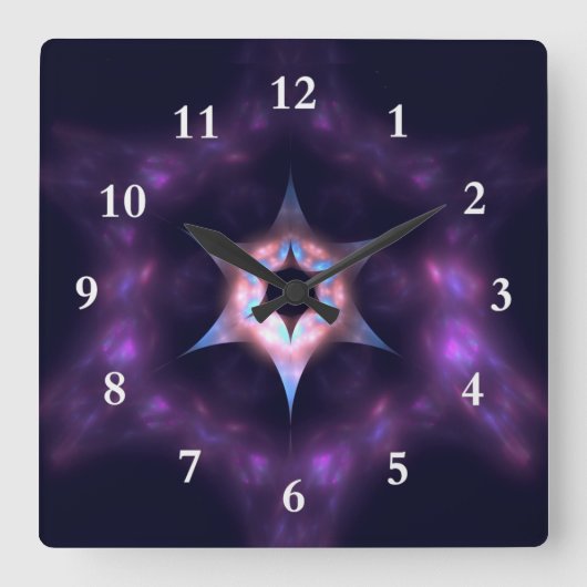 Magen Dalet Quadratische Wanduhr (Vorderseite)