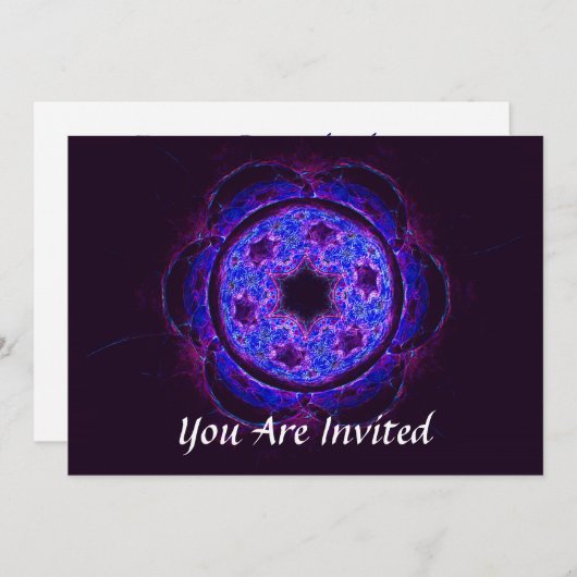 Magen David Alef Einladung (Vorne/Hinten)