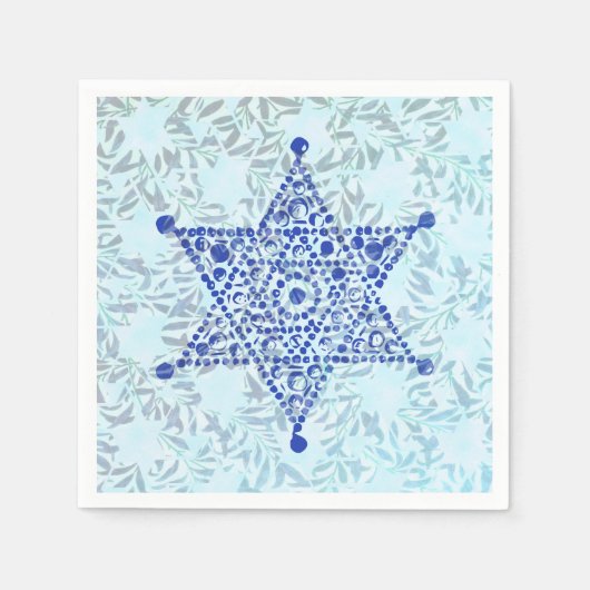 Magen David auf Blätter Serviette (Vorderseite)