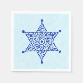 Magen David Blue Serviette
