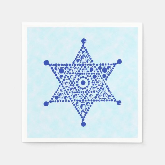 Magen David Blue Serviette (Vorderseite)