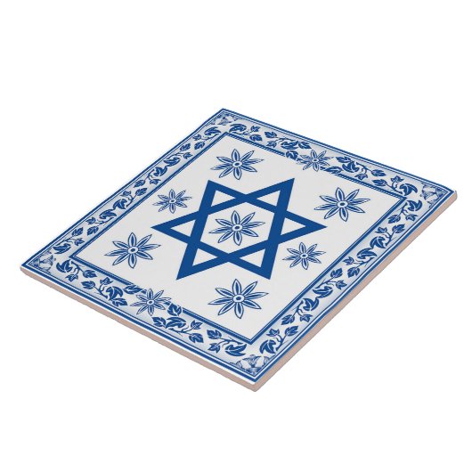 Magen David - David Star Keramik Tile - Azulejo Fliese (Seite)