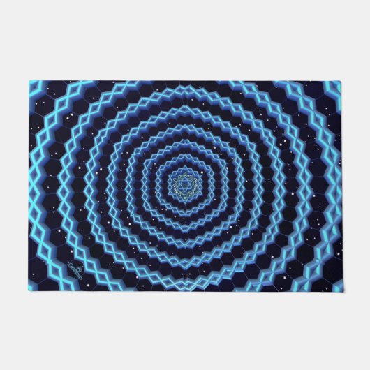 Magen David und Diamonds Fußmatte (Vorderseite)