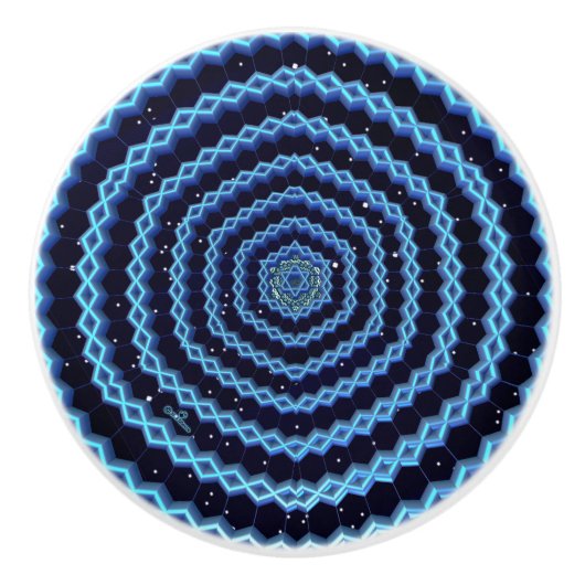 Magen David und Diamonds Keramikknauf (Vorderseite)