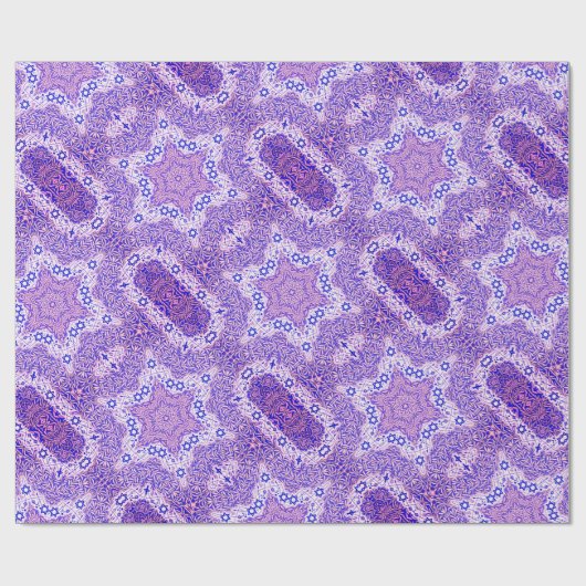 Magen- David und Weide-Blatt Geschenkpapier (Flach)